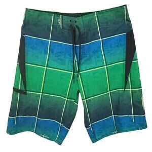 Salt Life Men's Vapor Stretch Board Shorts Size 36 SLX-QD Green Summer Beachy